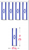 שרשת דגלים ישראל 14*21/ 6 יחידות במארז