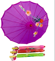 מטריה יפנית 55 ס"מ / 6 יחידות במארז 4 אדום 1 ורוד 1 ירוק 1 סגול