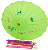 מטריה יפנית גדולה 80 ס"מ / 6 יחידות במארז 4 אדום 1 ורוד 1 ירוק 1 סגול