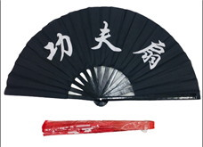 מניפה יפנית בד גדולה 60 ס"מ  בשקית/ 6 יחידות במארז 4 אדום 2 שחור