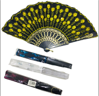 מניפה טווס לספרדיה בשקית / 6 יחידות במארז מיקס 4 צבעים