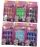 ציפורניים 12 יחידות בקופסא/  12 קופסאות במארז מיקס צבעים