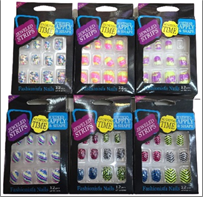 ציפורניים 12 יחידות בקופסא/  12 קופסאות במארז מיקס צבעים