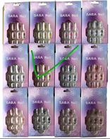 ציפורניים 12 יחידות בקופסא/  12 קופסאות במארז מיקס צבעים