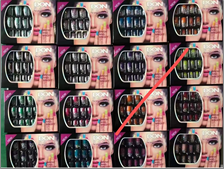 ציפורניים 12 יחידות בקופסא/  12 קופסאות במארז מיקס צבעים