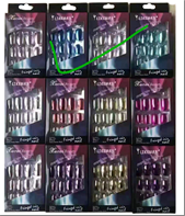 ציפורניים מטאלי חלק 12 יחידות בקופסא/  12 קופסאות במארז מיקס צבעים