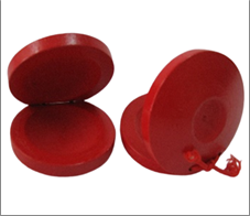 קסטנייטות עץ לספרדיה בשקית PVC עם כארד/ 6 יחידות במארז 