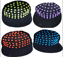 כובע ניטים קוצים צבעוניים מיקס צבעים / 6 יחידות המארז