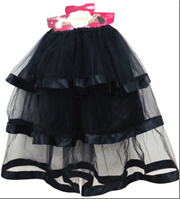 חצאית מלמלה 70 ס"מ לוקס פסים 3 שכבות שחור