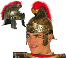 קסדת קרב לוחם רומאי מוזהבת/ 6 יחידות במארז