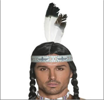 סרט נוצות אינדיאני בשקית PVC עם כארד / 6 יחידות במארז