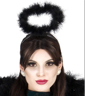 קשת הילה למלאך שחור בשקית PVC עם כארד/ 6 יחידות במארז