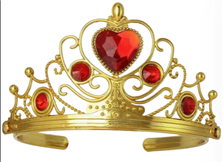 כתר יהלום לב זהב על כארד / 24 יחידות במארז