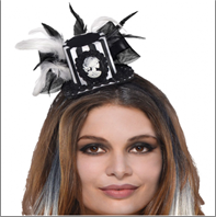 קשת כובעון פסים שחור לבן בשקית PVC עם כארד/ 6 יחידות במארז