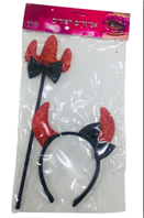 סט שטן קשת ושרביט עם פפיון על כארד/ 6 יחידות במארז