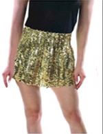 חצאית פאייטים זהב על כארד עם קולב/ 6 יחידות במארז