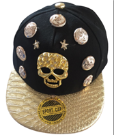 כובע ראפר גולגולות/ 6 יחידות במארז