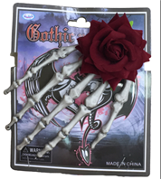 צמיד כף יד שלד על כארד מעוצב/ 6 יחידות במארז