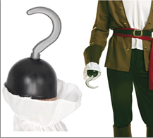 יד הוק פיראט שודד ים בשקית PVC עם כארד/ 6 יחידות במארז