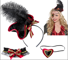 סט פיראטית 6 חלקים על כארד / 6 יחידות במארז