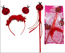 סט חיפושית 2 חלקים כולל קשת ושרביט בשקית PVC עם כארד/ 6 יחידות במארז