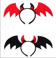 קשת עטלף בשקית PVC עם כארד/ 6 יח במארז 4 שחור 2 אדום