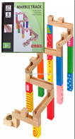 כדור רץ במסלול צינורות מעץ בקופסא 29 ס"מ