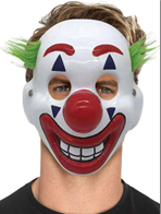 מסכה ליצן בשקית PVC עם כארד / 12 במארז