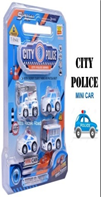 מכוניות משטרה איכותיות 4 יחידות בבליסטר שרינק 25 ס"מ