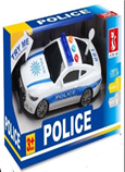 מכונית משטרה כולל צלילים ואורות גודל 17 ס"מ כולל סוללות בקופסא 21 ס"מ