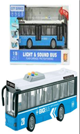 אוטובוס כולל צלילים ואורות גודל 28 ס"מ כולל סוללות בקופסא 32 ס"מ