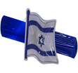 צמיד סרגל מתקפל דגל ישראל עם אורות/ 12 יחידות במארז