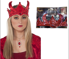 כתר מלכה בד אדום מפואר על כארד/ 12 יחידות במארז