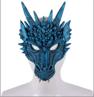 מסכה דרקון כחול/ 2 יחידות במארז