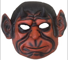 מסכה טרול אדום מחומר PU איכותי על כארד / 2 יחידות במארז