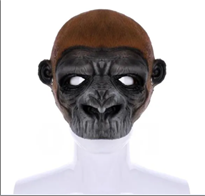 מסכה קוף מחומר PU איכותי על כארד / 2 יחידות במארז