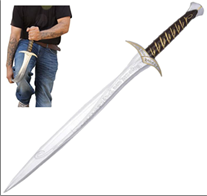 חרב שר הטבעות מחומר PU איכותי גודל 72 ס"מ/ 2 יחידות במארז