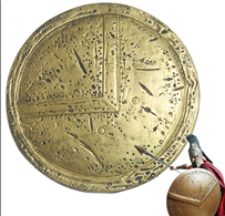 מגן אביר ספרטה מחומר PU איכותי גודל 45X45 ס"מ/ 2 יחידות במארז