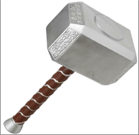 פטיש האלים של תור מחומר PU איכותי גודל 44 ס"מ/ 2 יחידות במארז