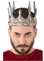 כתר מלך מפואר מחומר PU איכותי מיקס צבעים/6 יחידות במארז/ 4 זהב 2 כסף