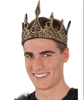 כתר מלך מפואר מחומר PU איכותי מיקס צבעים/6 יחידות במארז/ 4 זהב 2 כסף