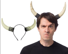 קשת שור קרניים מחומר PU איכותי על כארד/ 6 יחידות במארז