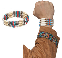 צמיד אינדיאני על כארד/ 6 יחידות במארז