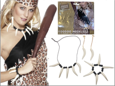 זוג צמידים עם ניבים לאינדיאני על כארד/ 6 יחידות במארז