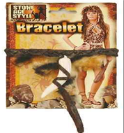 צמידי עם ניב שיניים לאינדיאנית על כארד/ 6 יחידות במארז