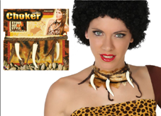 קולר ניבים שיניים לאינדיאנית על כארד/ 6 יחידות במארז