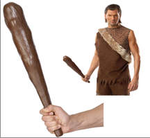 אלה נבוט לאדם קדמון איש המערות 58 ס"מ בשקית PVC עם כארד / 6 יחידות במארז