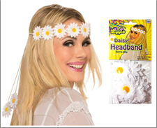 סרט ראש פרחים להיפית על כארד/ 6 יחידות במארז