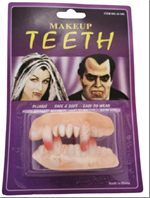 שיניים לערפד עליון ותחתון עם ניבים דם על כארד/ 12 יחידות במארז