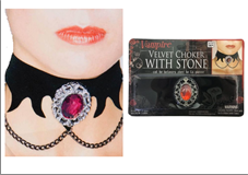 קולר יהלום אדום לערפדית על כארד/ 6 יחידות במארז